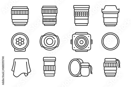 Zoom hard photography lens icon vector architecture icons view botanical nd microfiber