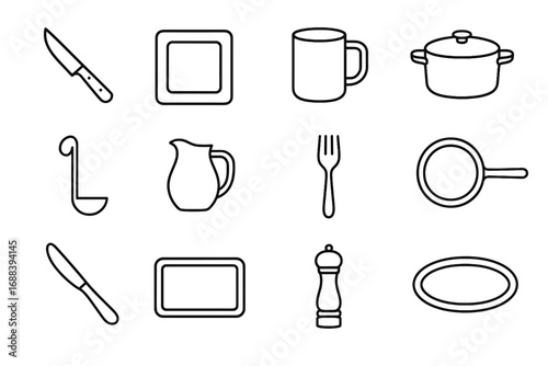 Kitchen icons icon mill minimalist clear soup wooden small square elegant tray