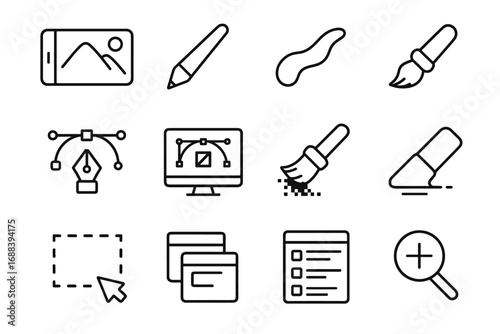 Design digital node vector artwork stylus tool icon tools stroke art picker