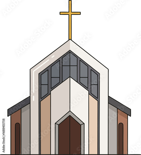 Contemporary Christian Chapel with Geometric Architecture