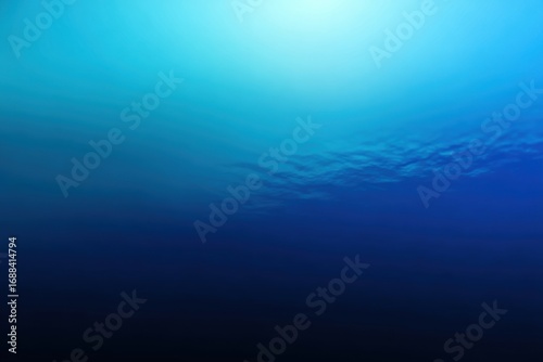 Underwater view of deep blue ocean