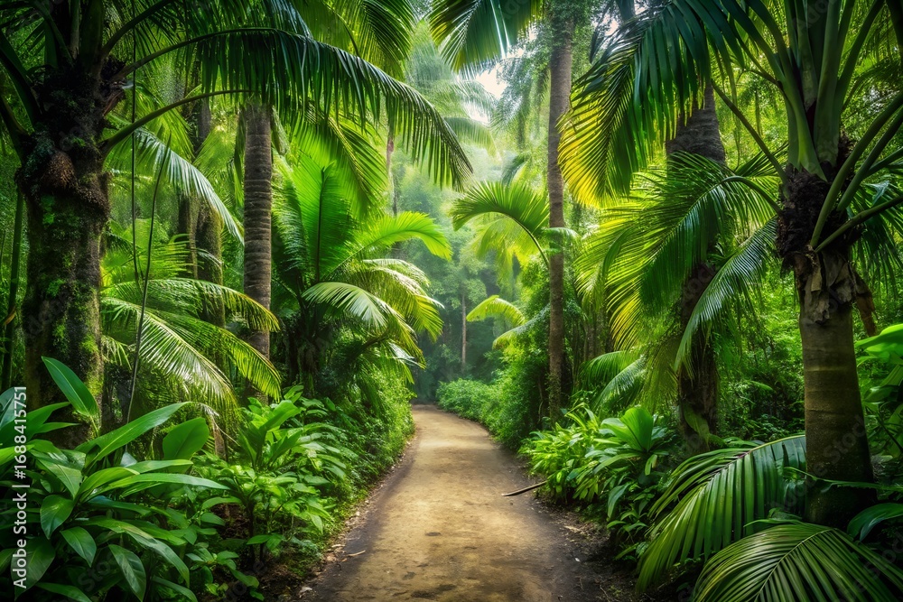 Obraz premium palm trees in the garden