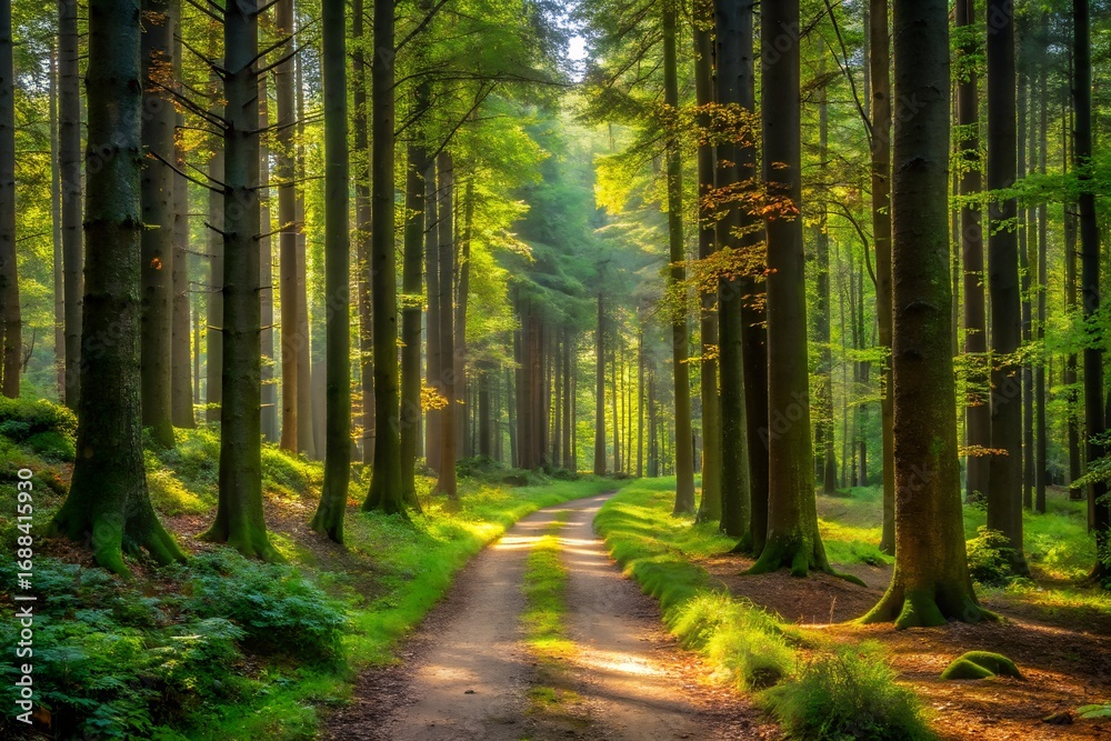 Obraz premium footpath in the forest