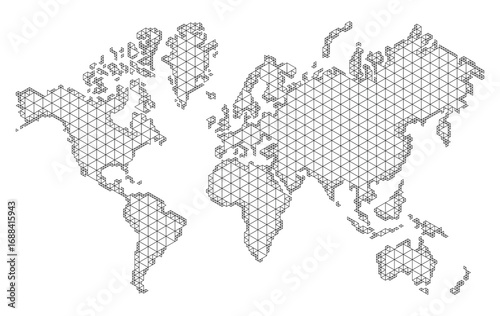 Map of world with trendy tr...
