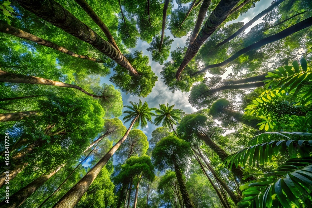 Fototapeta premium palm trees in the forest