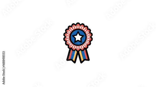 Banner set of Election ballot box with a combination of American flag