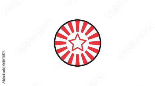 Banner set of Election ballot box with a combination of American flag