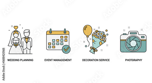 Seamlessly plan your dream wedding with expert event management stunning decor and professional photography services for unforgettable moments, Generative AI.