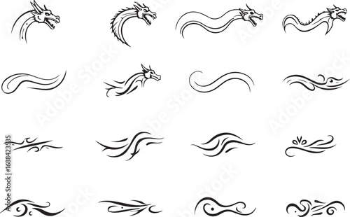 "Dragon Tribal Tattoo Vector Design Collection"

"Mythical Dragon Head & Tribal Symbol Bundle"

"Fantasy Dragon Silhouette and Tribal Ornament Set"