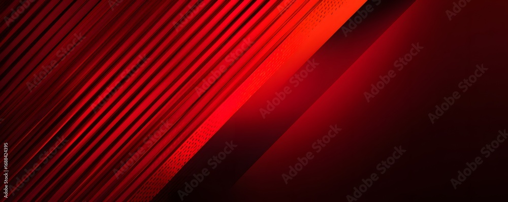 Fototapeta premium Red background with diagonal lines, a simple illustration style, minimalist design, red gradient background