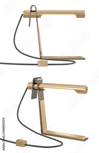 cut out interior modern lamp - with white background - elegant style -minimal Table Lamp