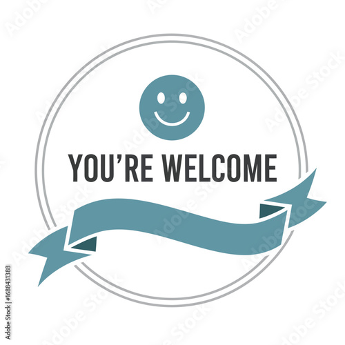 You re Welcome Banner Greeting Design Gratitude Appreciation Positivity Invitation Celebration