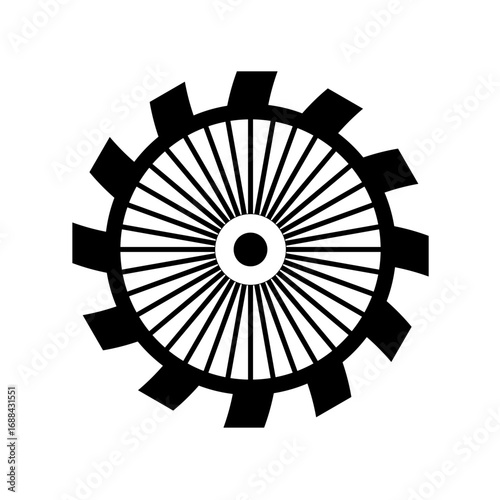 tractor wheel illustration on white background