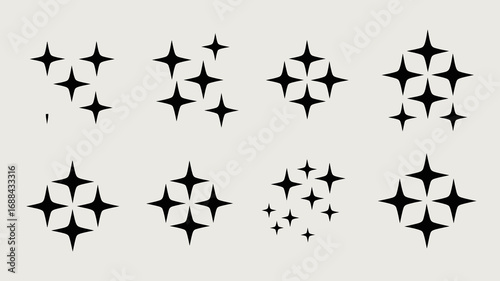 Sparkling starburst elements add a touch of magic and elegance to any design, perfect for celebrations and creative projects.