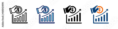 Investment All In One Icon Multi Styles Vector Set