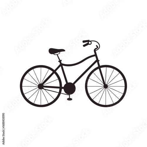 vintage bicycle isolated on white