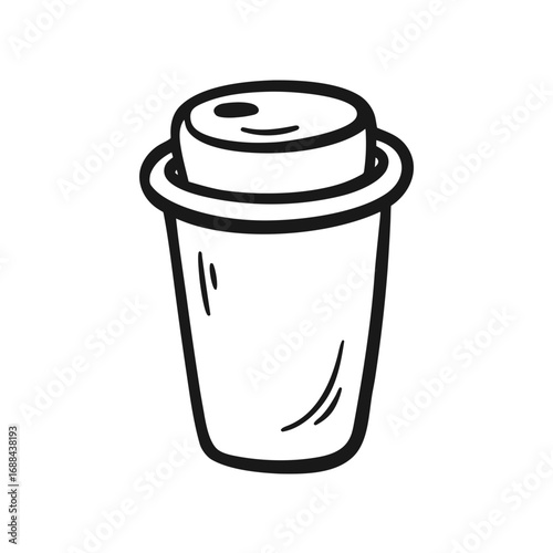 paper cup with lid vector