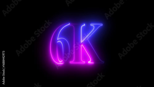 Wallpaper Mural Glowing Neon 10K Celebration Sign – Red and Blue Light Effect on Black Background.  Torontodigital.ca