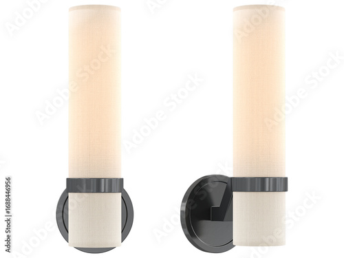 cut out interior modern lamp - with white background - elegant style -minimal Sconce light