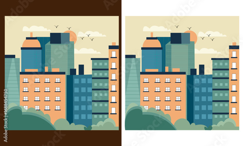 city bulding modern background vector art