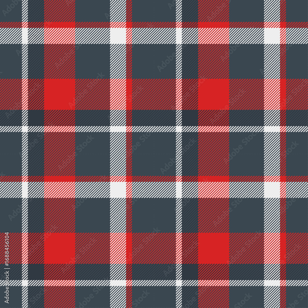Obraz premium Dark red seamless plaid pattern for textile, fabrics, print, wallpaper and backdrop. Traditional vector background.
