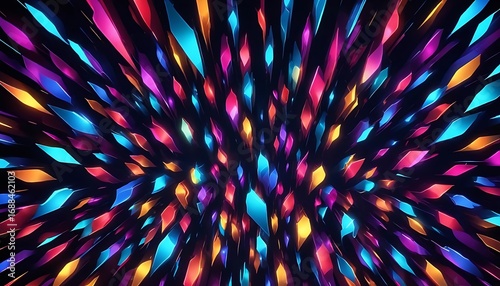 Colorful image of many different colored shapes