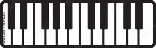Vector art of piano keyboard for musical expression and art
