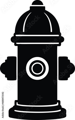 fireplug water hydrant silhouette vector illustration