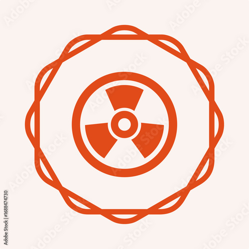 Radiation symbol trendy artwork useful vector Illustration circle design charming colorful background