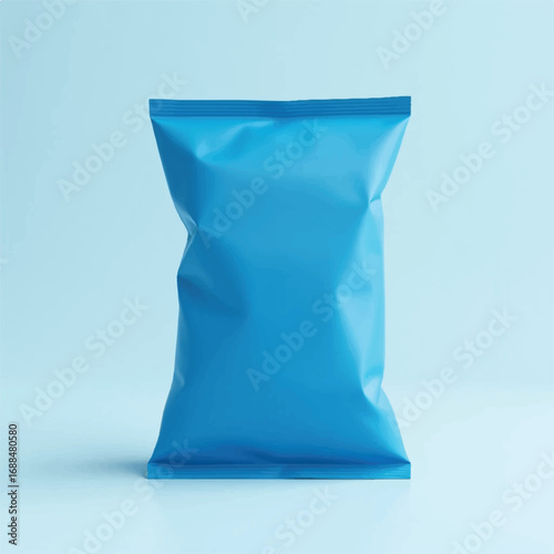 3D Chips, snacks packing bag mockups, Mockup Blank Foil Food Stand Up Pouch Snack Sachet Bag Packaging. Illustration Isolated On White Background.Potato chips packaging design Reaalistic 3d icon
