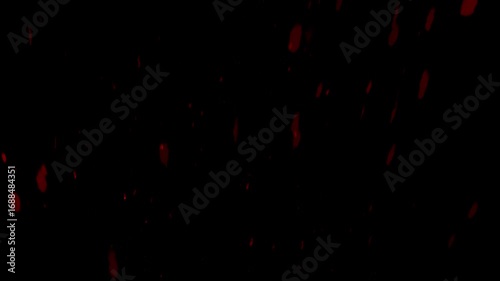 Realistic blood elements background. cinematic visuals with Blood Splatter Particle animation.Splat, burst, mist, squirt effects, drops, pools, side hits, stream.