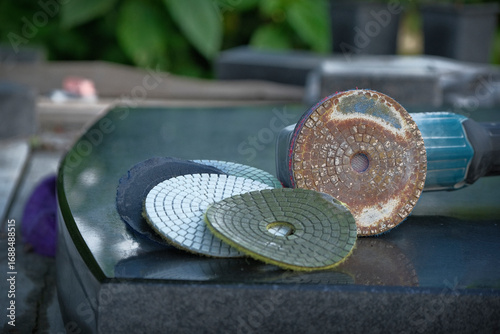 diamond polishing pads for granite polishing and angle grinder. Stone processing tools
