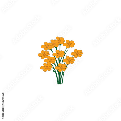 Flower with vector 