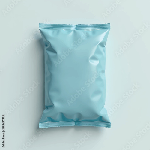 3D Chips, snacks packing bag mockups, Mockup Blank Foil Food Stand Up Pouch Snack Sachet Bag Packaging. Illustration Isolated On White Background.Potato chips packaging design Reaalistic 3d icon