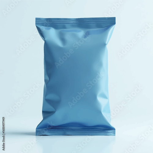 3D Chips, snacks packing bag mockups, Mockup Blank Foil Food Stand Up Pouch Snack Sachet Bag Packaging. Illustration Isolated On White Background.Potato chips packaging design Reaalistic 3d icon