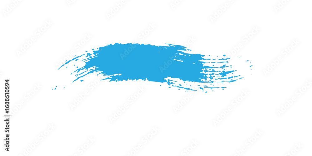 Obraz premium A pack of bent light blue ink vector lines. Long, rounded hand-drawn brush strokes, highlighted text, frames, and circles. Modern Asian calligraphy, eps 10.