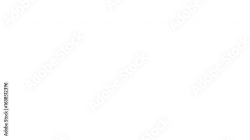 Colorful Numbers Vertical Rotation 3 Second Countdown Animation White Background