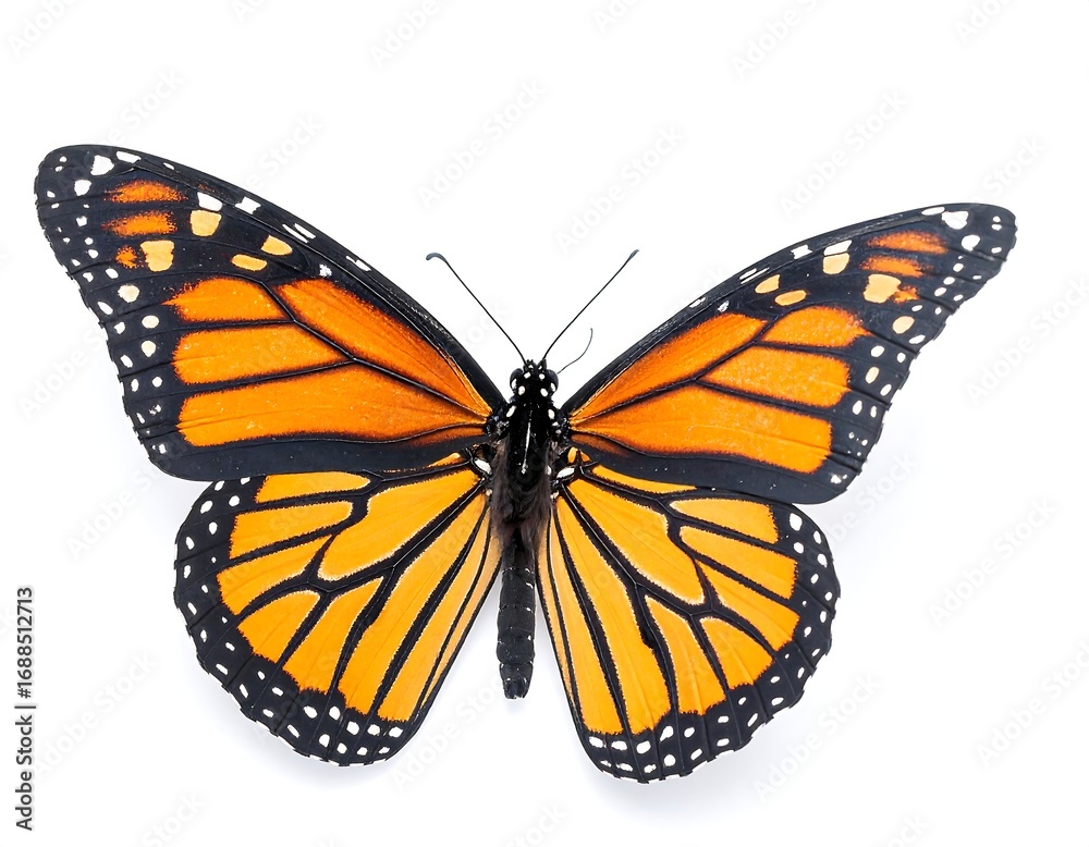 Obraz premium Monarch butterfly, wings spread (1)