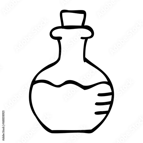Potion Bottle hand drawn icon