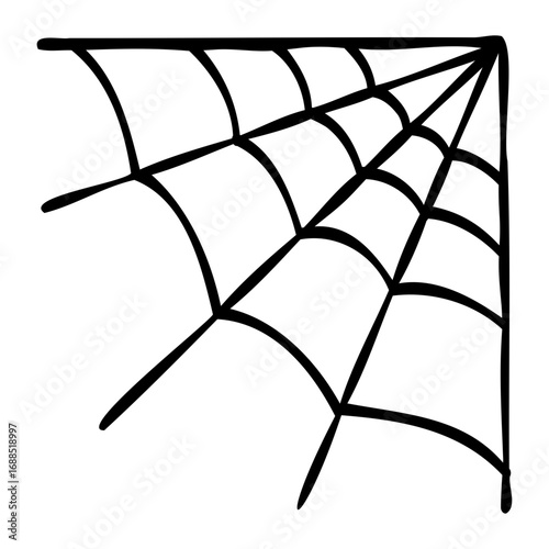 Cobweb hand drawn icon