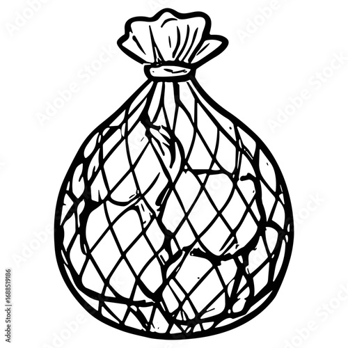 Mesh Bag with Potatoes