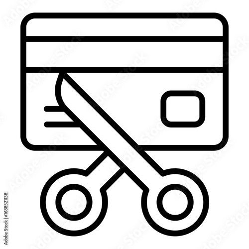 Deduction icon. Tax cut symbol. Payroll reduction and expense deduction collection. Outline Icon