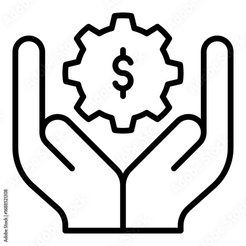 Money management icon. Finance planning symbol. Budget control and savings collection. Outline Icon