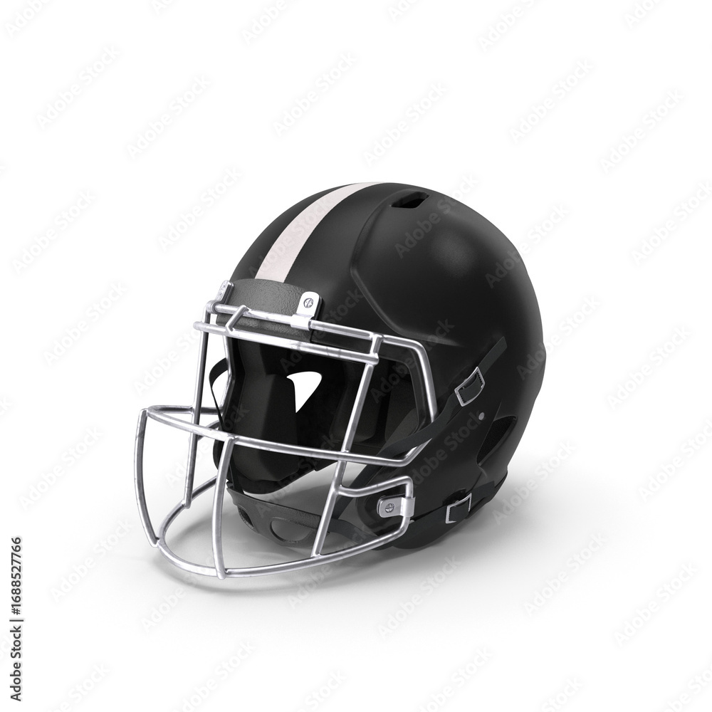 Fototapeta premium Black American football helmet protective sports gear PNG