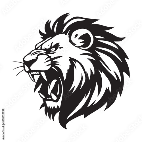 Wallpaper Mural Roaring Lion Head Torontodigital.ca