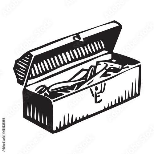 Wooden Toolbox Illustration