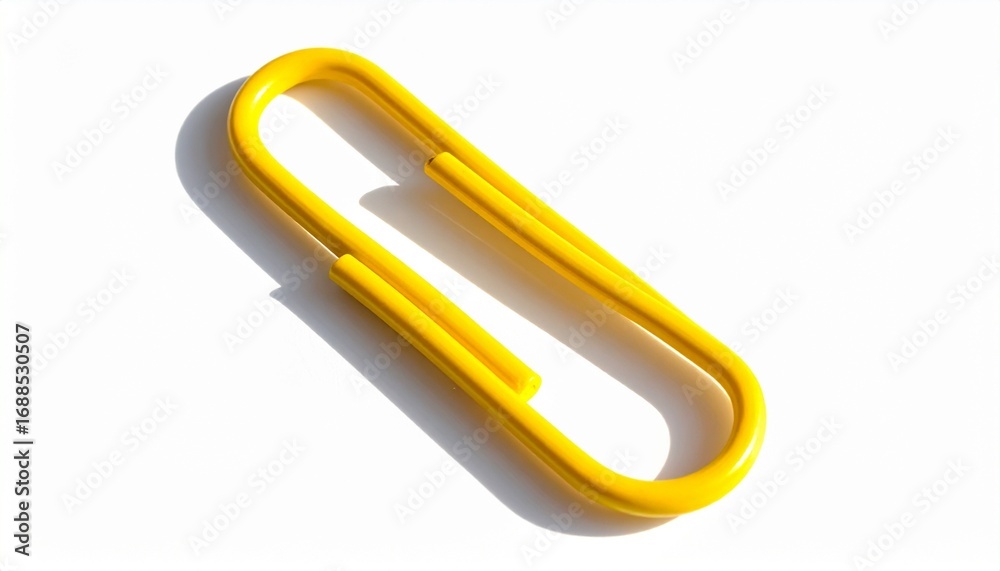 Obraz premium yellow paper clip