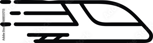 High speed realistic modern train locomotive on railroad vector design 