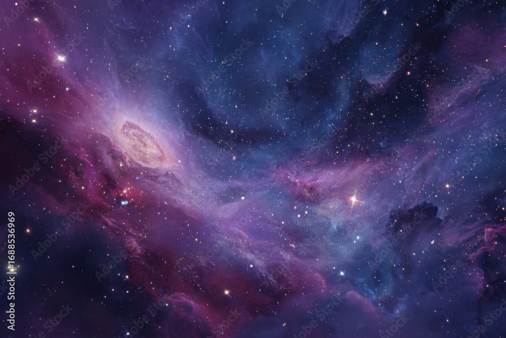 Obraz premium Vast nebula, swirling hues of cosmic dust