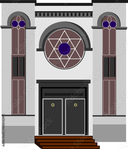 Synagogue with Star of David
